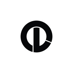 Letter OL simple logo design vector
