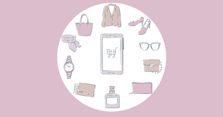 Women's lifestyle online shopping set