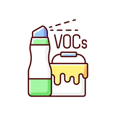 Household products RGB color icon. Dangerous chemicals pollutting planet. Cleaning earth from rubish. Dealing with harmful people activities. Isolated vector illustration