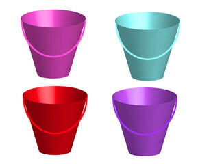 Set of 3D bucket