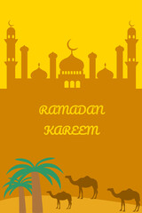 Naklejka premium Mosque silhouette background or wallpaper, mosque illustration 