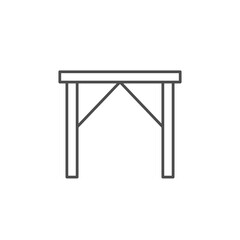 Folding table line outline icon