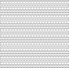 Fototapeta premium Geometric vector pattern with triangular elements. Seamless abstract ornament for wallpapers and backgrounds. Black and white colors. 