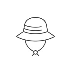 Tourist hat line outline icon