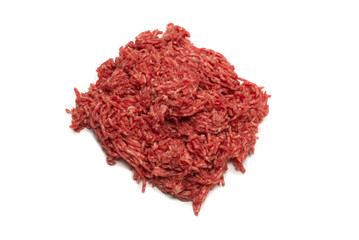 Chopped meat background. Top view.