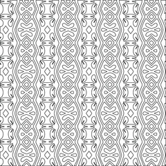 Geometric vector pattern with triangular elements. Seamless abstract ornament for wallpapers and backgrounds. Black and white colors.
