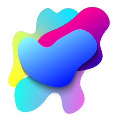 Abstract colorful liquid style banner design. Amoeba background.