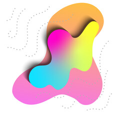 Colorful creative banner design. Abstract gradient template.