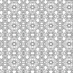 Geometric vector pattern with triangular elements. Seamless abstract ornament for wallpapers and backgrounds. Black and white colors.
