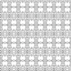 Geometric vector pattern with triangular elements. Seamless abstract ornament for wallpapers and backgrounds. Black and white colors.
