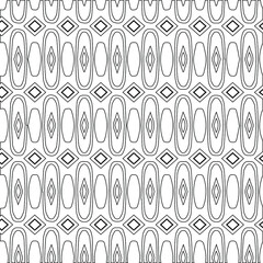 Geometric vector pattern with triangular elements. Seamless abstract ornament for wallpapers and backgrounds. Black and white colors.
