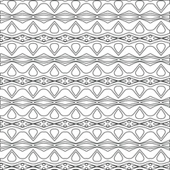 Geometric vector pattern with triangular elements. Seamless abstract ornament for wallpapers and backgrounds. Black and white colors.
