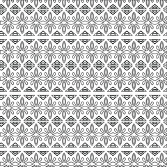 Geometric vector pattern with triangular elements. Seamless abstract ornament for wallpapers and backgrounds. Black and white colors.
