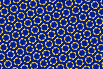 Simple geometric pattern in the colors of the national flag of Bosnia and Herzegovina