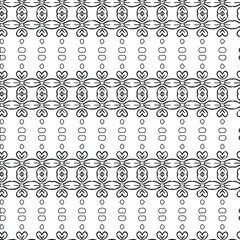 Geometric vector pattern with triangular elements. Seamless abstract ornament for wallpapers and backgrounds. Black and white colors.
