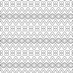 Geometric vector pattern with triangular elements. Seamless abstract ornament for wallpapers and backgrounds. Black and white colors.
