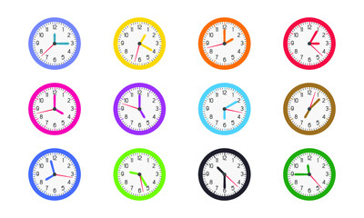 Variety of Clock Times Icons