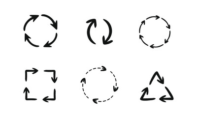 Circular Arrows Icon Set