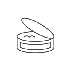Canned food line outline icon