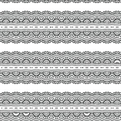 Geometric vector pattern with triangular elements. Seamless abstract ornament for wallpapers and backgrounds. Black and white colors.
