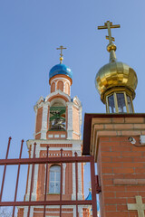 Obraz premium Exterior of the Church of the Archangel Michael. Built in 1880. Architectural monument. Village Bely Rast, Russia