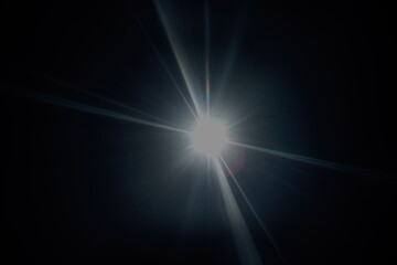 Naklejka na ściany i meble Abstract lens flare, lighting effect elements, solar energy, sun light on black background