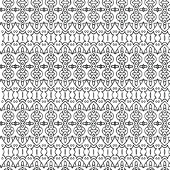Geometric vector pattern with triangular elements. Seamless abstract ornament for wallpapers and backgrounds. Black and white colors.
