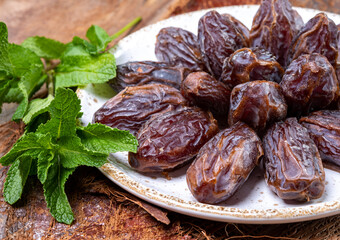 Dried sweet sugar free dates medjoul fruits from Israel