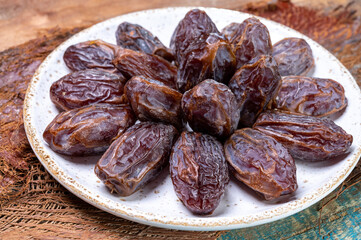 Dried sweet sugar free dates medjoul fruits from Israel