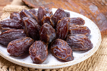 Dried sweet sugar free dates medjoul fruits from Israel