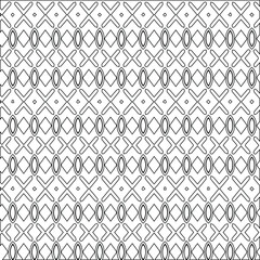 Geometric vector pattern with triangular elements. Seamless abstract ornament for wallpapers and backgrounds. Black and white colors.
