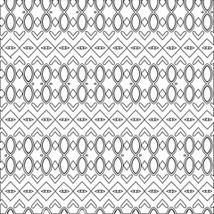Geometric vector pattern with triangular elements. Seamless abstract ornament for wallpapers and backgrounds. Black and white colors.
