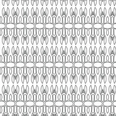 Geometric vector pattern with triangular elements. Seamless abstract ornament for wallpapers and backgrounds. Black and white colors.
