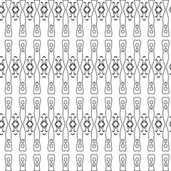 Geometric vector pattern with triangular elements. Seamless abstract ornament for wallpapers and backgrounds. Black and white colors.
