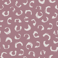 Polka dot seamless vector pattern. Trendy color pattern for wallpaper, textile and prints. Contemporary abstract vector illustration. Modern vector backdrop with ink circles in grunge style