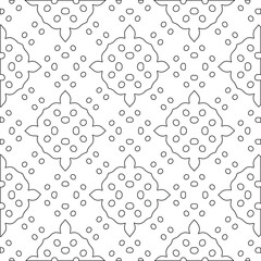 Geometric vector pattern with triangular elements. Seamless abstract ornament for wallpapers and backgrounds. Black and white colors.

