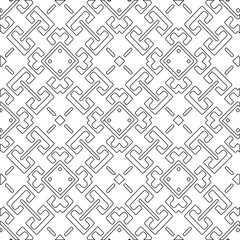 Geometric vector pattern with triangular elements. Seamless abstract ornament for wallpapers and backgrounds. Black and white colors.
