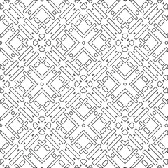 Geometric vector pattern with triangular elements. Seamless abstract ornament for wallpapers and backgrounds. Black and white colors.
