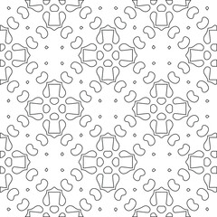 Geometric vector pattern with triangular elements. Seamless abstract ornament for wallpapers and backgrounds. Black and white colors.
