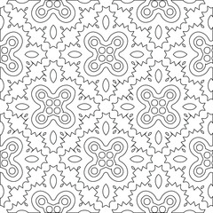 Geometric vector pattern with triangular elements. Seamless abstract ornament for wallpapers and backgrounds. Black and white colors.

