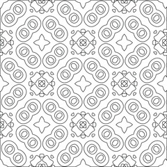 Geometric vector pattern with triangular elements. Seamless abstract ornament for wallpapers and backgrounds. Black and white colors.
