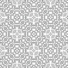 Geometric vector pattern with triangular elements. Seamless abstract ornament for wallpapers and backgrounds. Black and white colors.
