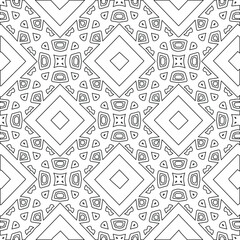 Geometric vector pattern with triangular elements. Seamless abstract ornament for wallpapers and backgrounds. Black and white colors.

