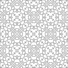 Geometric vector pattern with triangular elements. Seamless abstract ornament for wallpapers and backgrounds. Black and white colors.
