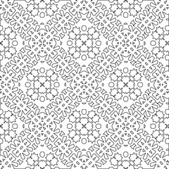 Geometric vector pattern with triangular elements. Seamless abstract ornament for wallpapers and backgrounds. Black and white colors.
