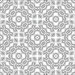 Geometric vector pattern with triangular elements. Seamless abstract ornament for wallpapers and backgrounds. Black and white colors.
