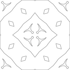 Geometric vector pattern with triangular elements. Seamless abstract ornament for wallpapers and backgrounds. Black and white colors.
