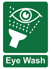 Naklejka premium Emergency Eye wash sign. ESP10