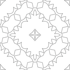 Geometric vector pattern with triangular elements. Seamless abstract ornament for wallpapers and backgrounds. Black and white colors.
