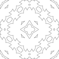 Geometric vector pattern with triangular elements. Seamless abstract ornament for wallpapers and backgrounds. Black and white colors.
